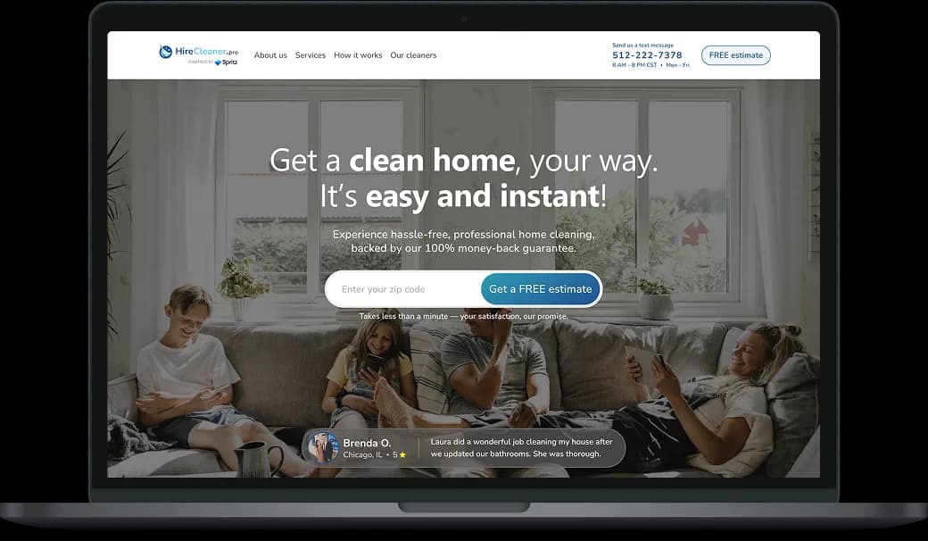 HireCleaner case study preview