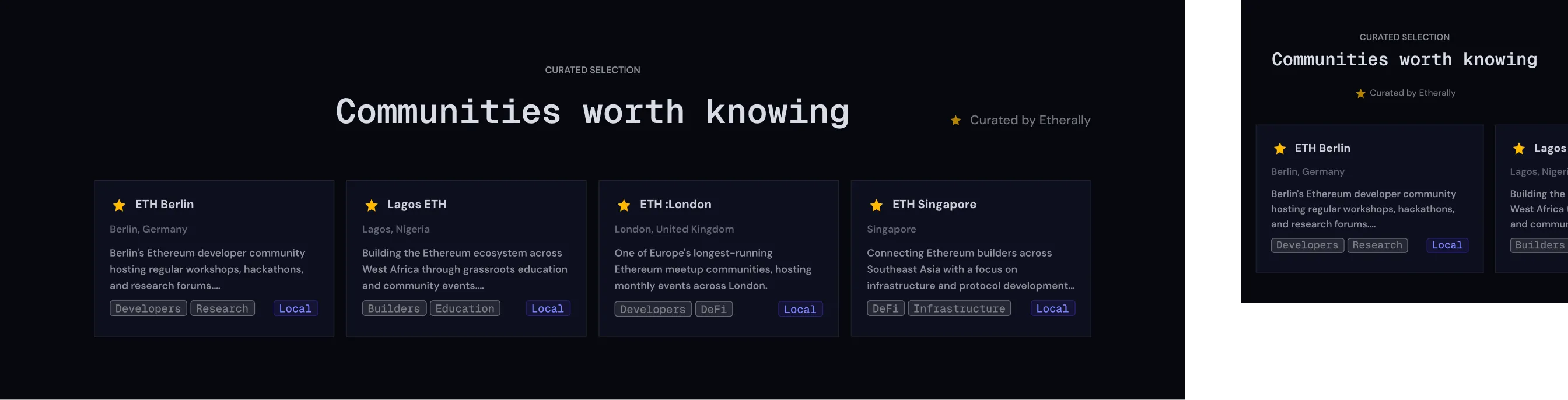 Etherally Communities Worth Knowing desktop and mobile